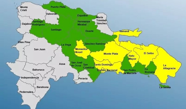 El COE coloca 20 provincias en alerta por efectos de una vaguada