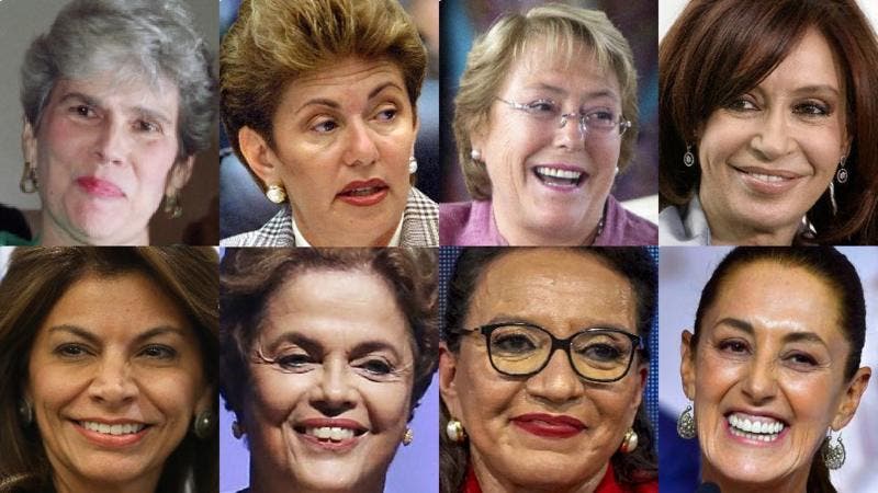 Quiénes son las 7 mujeres elegidas presidentas en América Latina antes de Sheinbaum